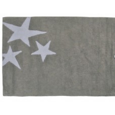 Cotton rug 3 Stars : Dark grey - White Cotton rug 3 Stars : Dark grey - White